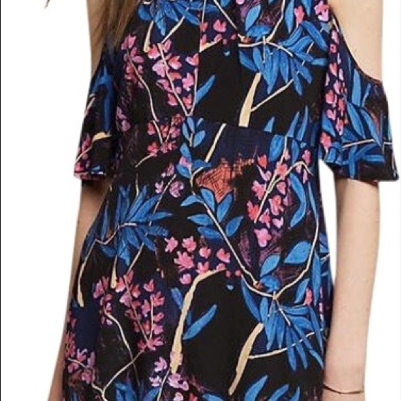 ANTHROPOLOGIE Maeve Elia Dress Cold Shoulder Print - Picture 7 of 14